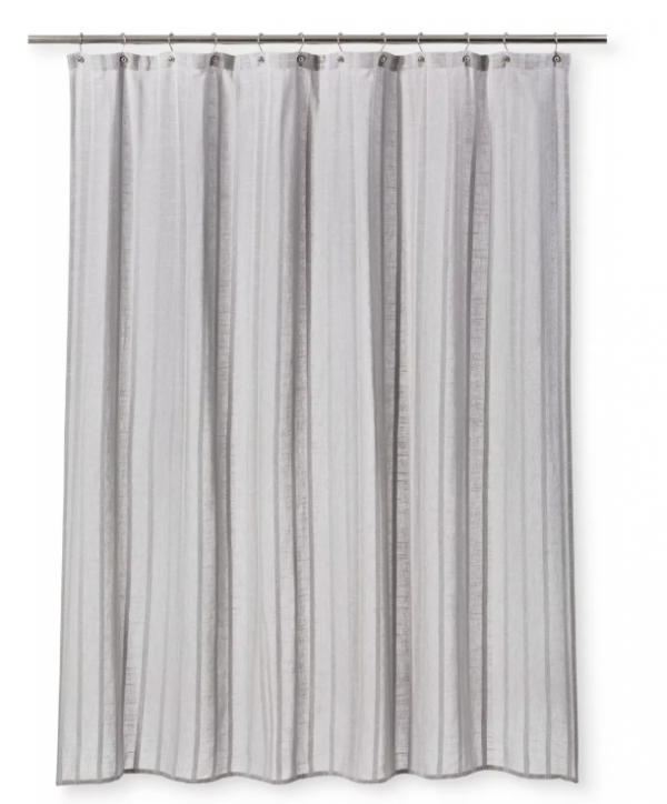 Gray Stripe Shower Curtain