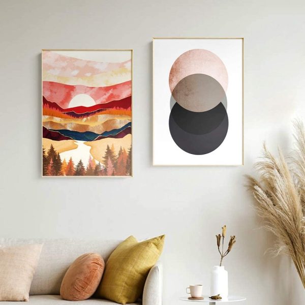 Boho Mountain Abstract Wall Art - Image 7