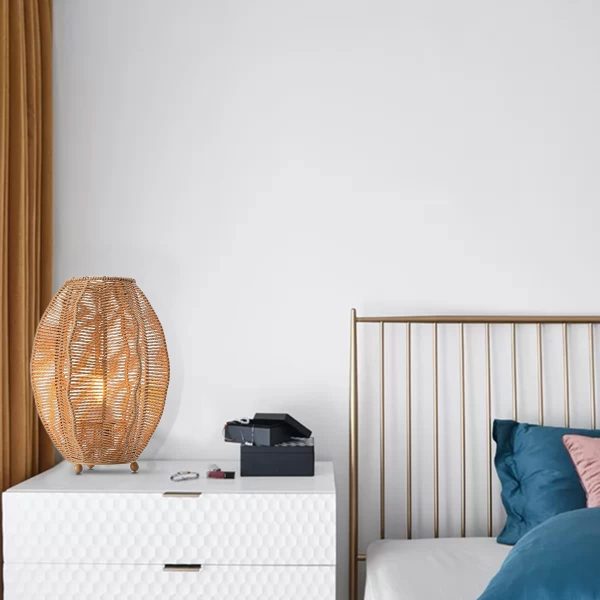 Boho Woven Cage Lamp - Image 13