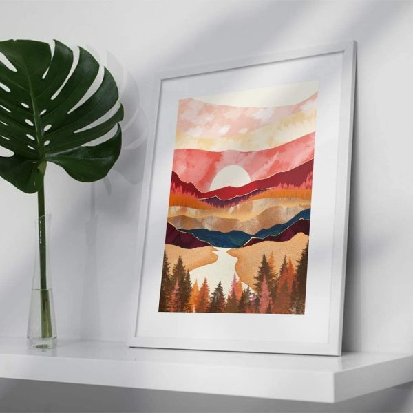 Boho Mountain Abstract Wall Art - Image 5