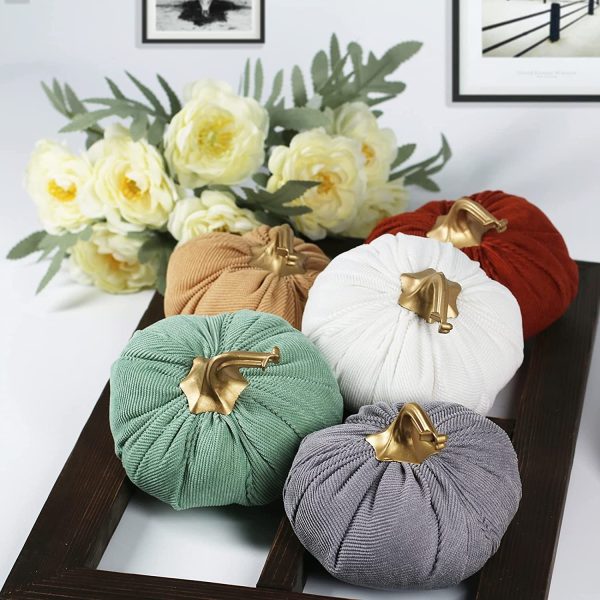 Fabric Artificial Pumpkins Set - Image 5