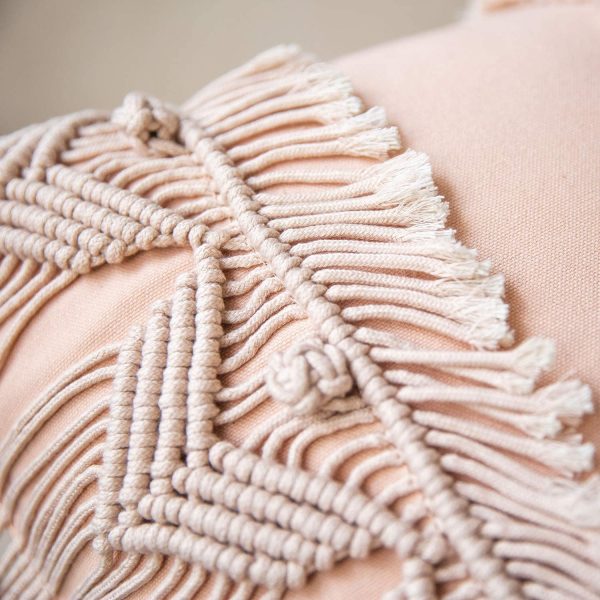 Crochet Woven Boho Throw Pillow - Image 8