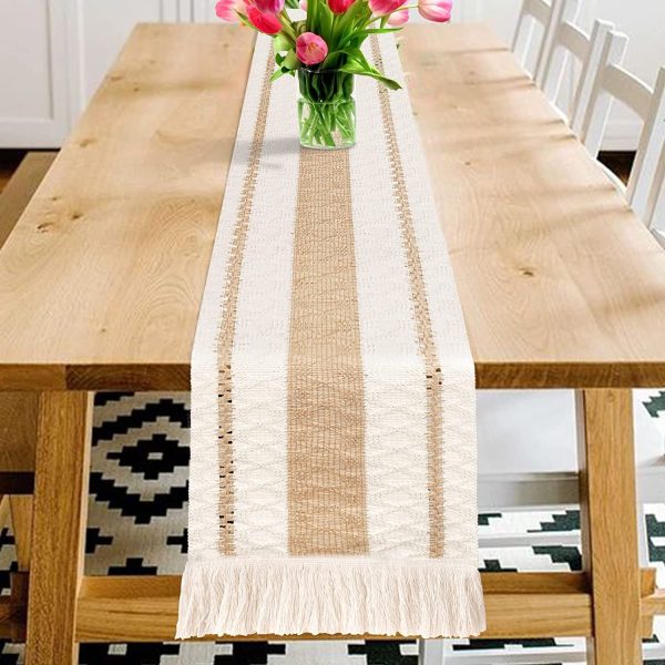 Macrame Cream Table Runner - Image 18
