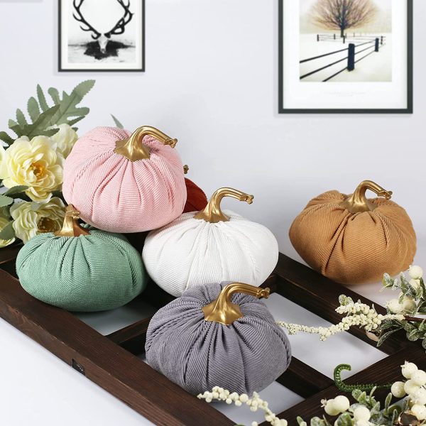 Fabric Artificial Pumpkins Set - Image 4