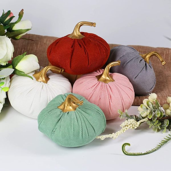 Fabric Artificial Pumpkins Set - Image 3