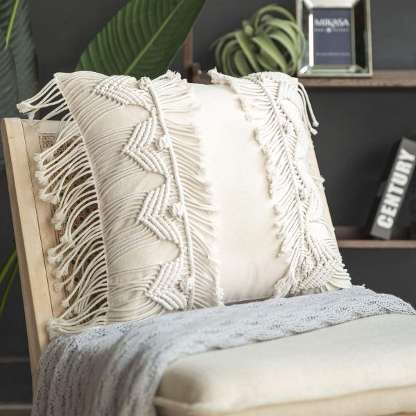 Crochet Woven Boho Throw Pillow - Image 16