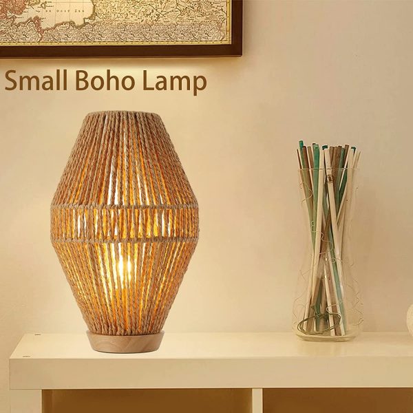 Boho Woven Cage Lamp - Image 3