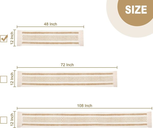 Macrame Cream Table Runner - Image 36