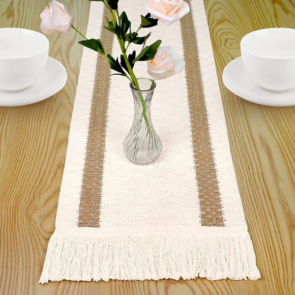 Macrame Cream Table Runner - Image 5