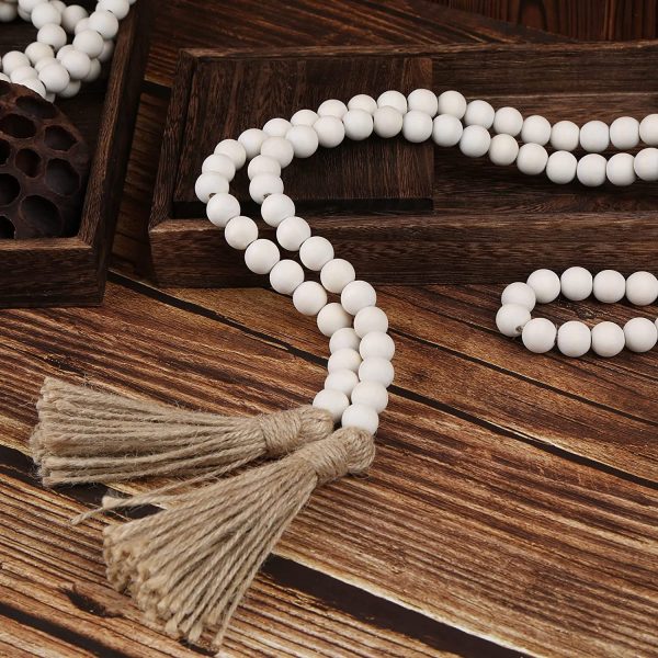 Wood Bead Garland with Tassels - Image 7