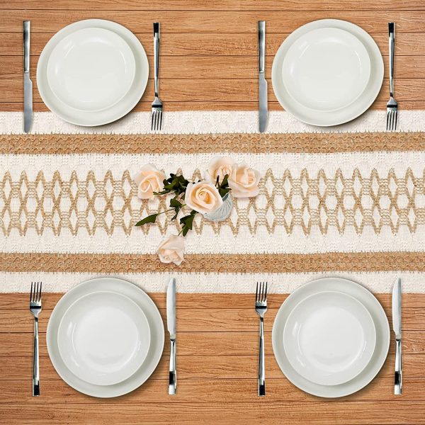 Macrame Cream Table Runner - Image 38