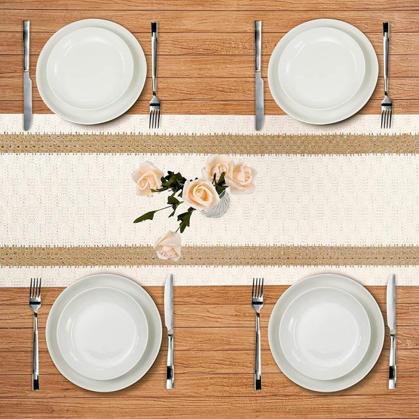 Macrame Cream Table Runner - Image 7