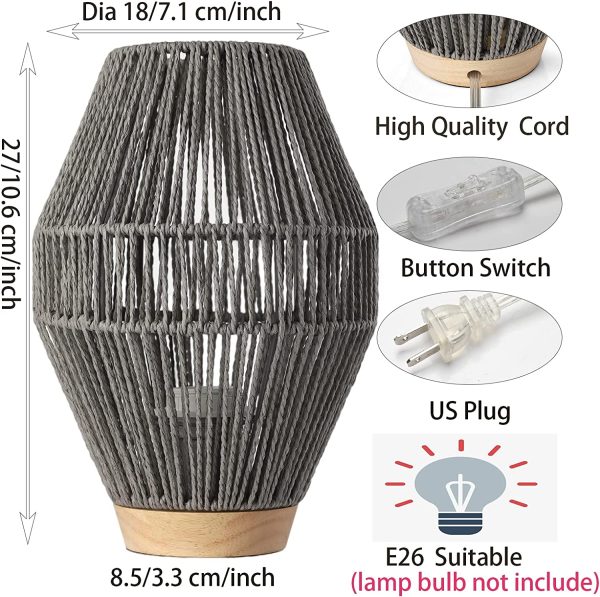 Boho Woven Cage Lamp - Image 15