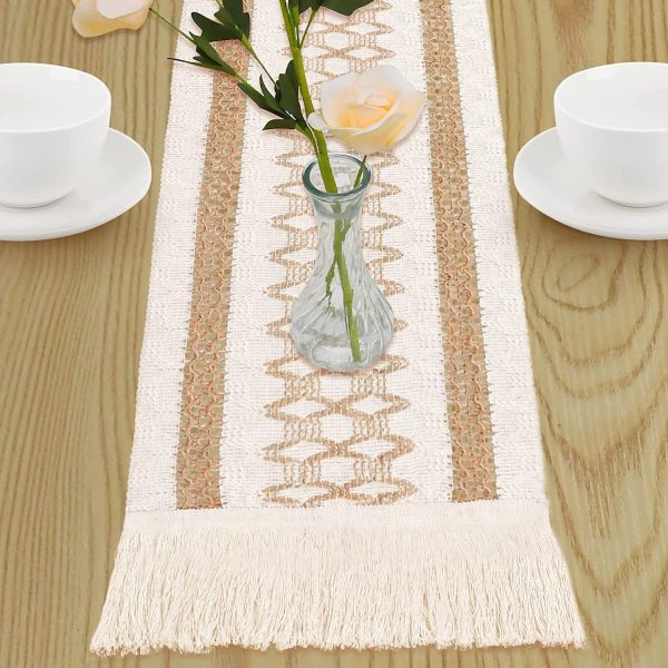 Macrame Cream Table Runner - Image 37