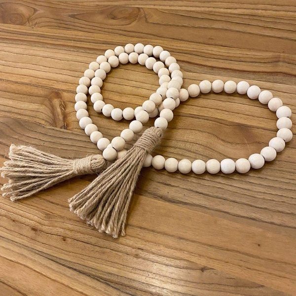 Wood Bead Garland with Tassels - Image 4