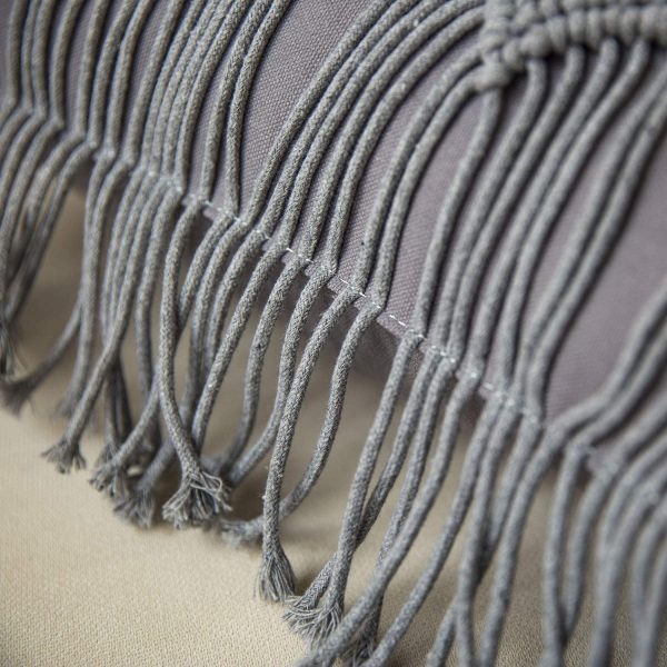Crochet Woven Boho Throw Pillow - Image 3