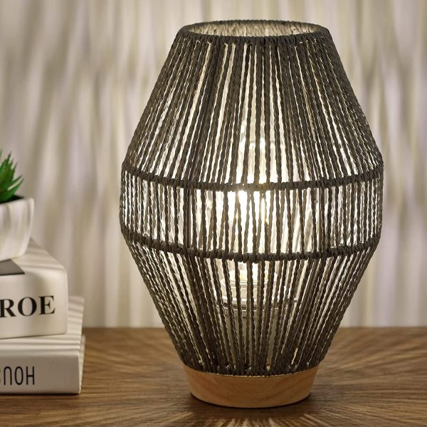 Boho Woven Cage Lamp - Image 14