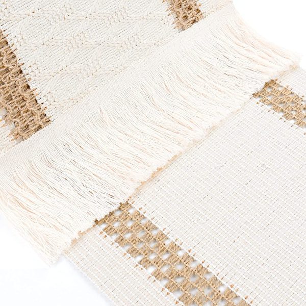 Macrame Cream Table Runner - Image 2