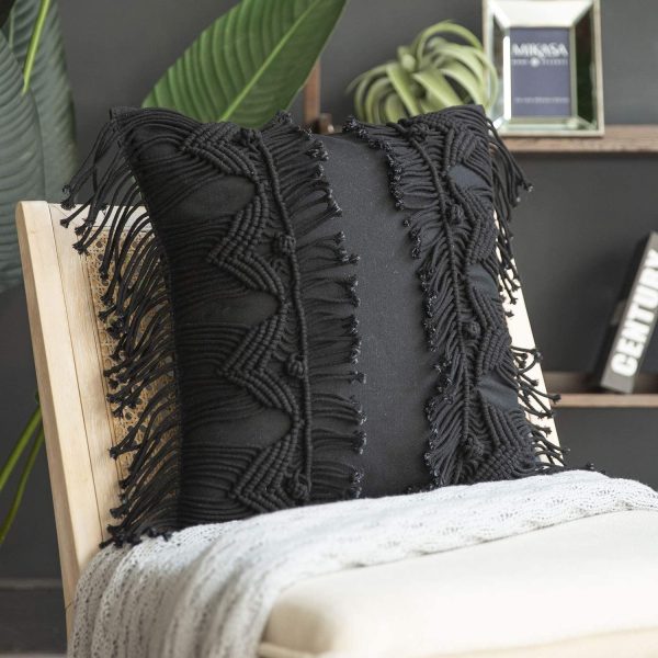 Crochet Woven Boho Throw Pillow - Image 13