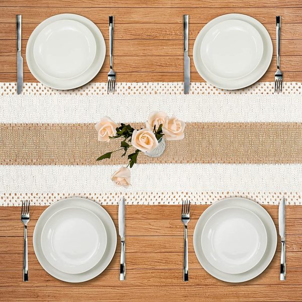 Macrame Cream Table Runner - Image 31