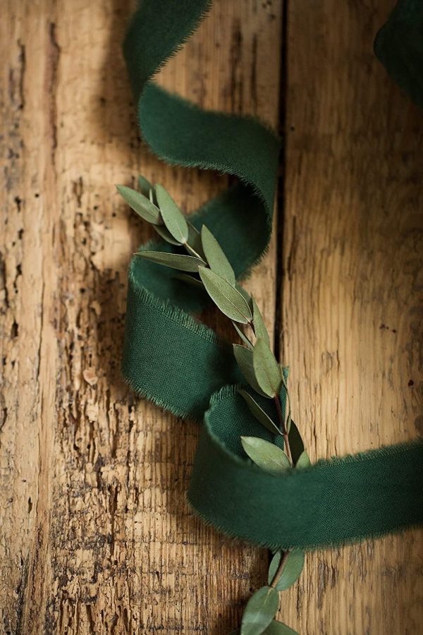 Dark Green Velvet Ribbon - Image 3