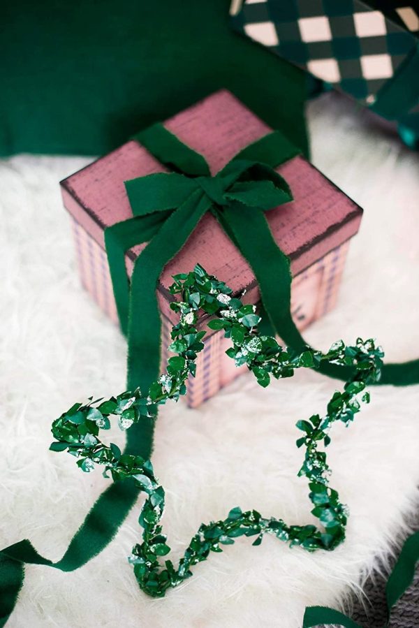 Dark Green Velvet Ribbon - Image 5
