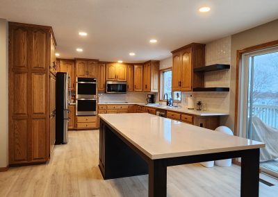 Adding Counter Space & Storage, Wall Removal and Stair Railing Painting | Hutchinson, Minnesota