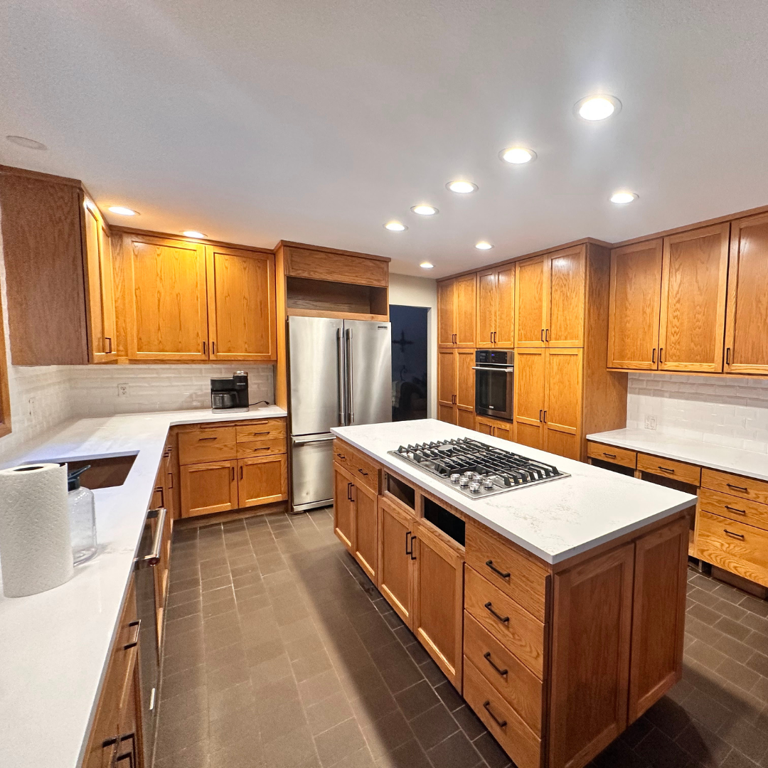 Refreshed and transformed. This kitchen got the glow up it needed.
