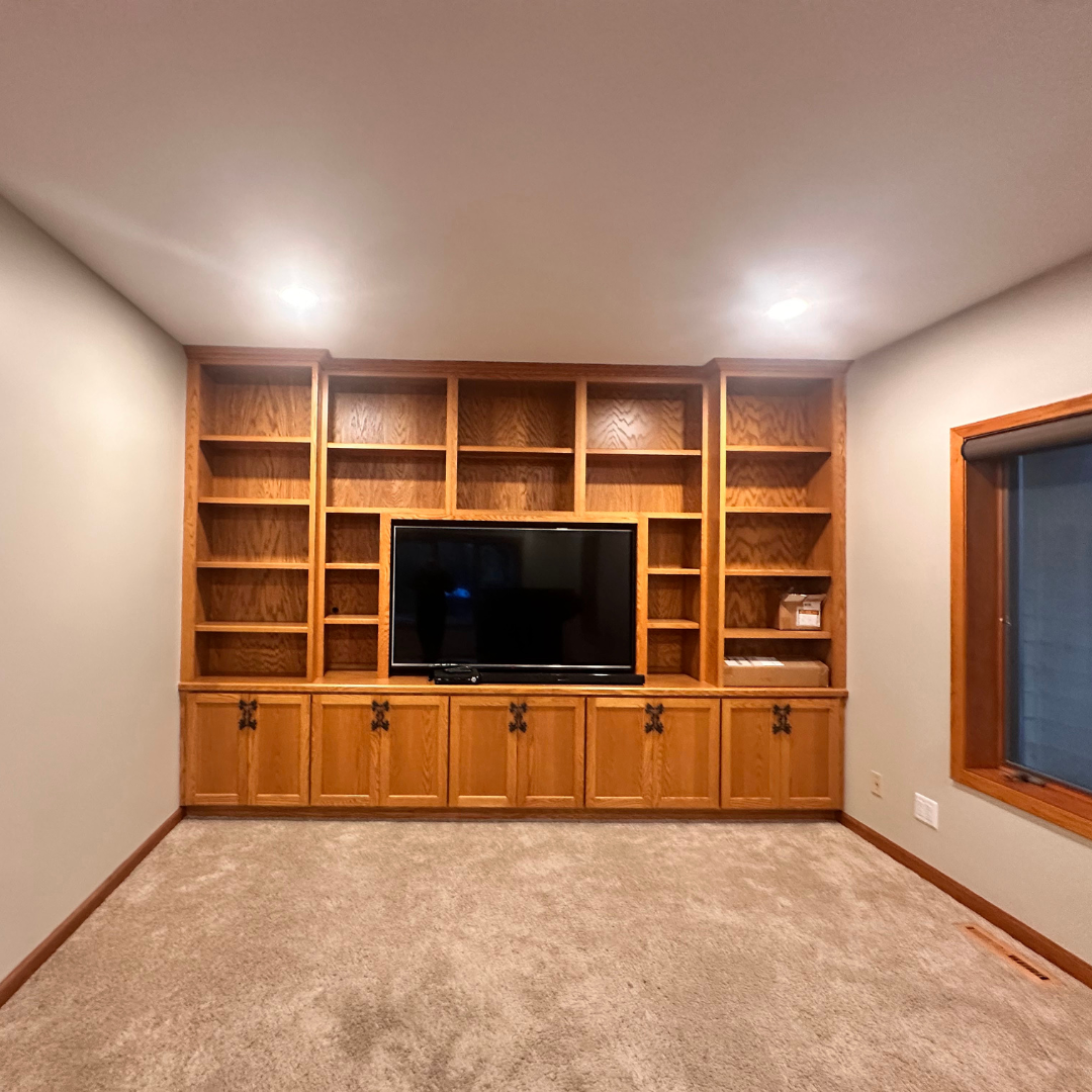 This space also felt dark and small - the paint color really made it feel brighter and bigger!