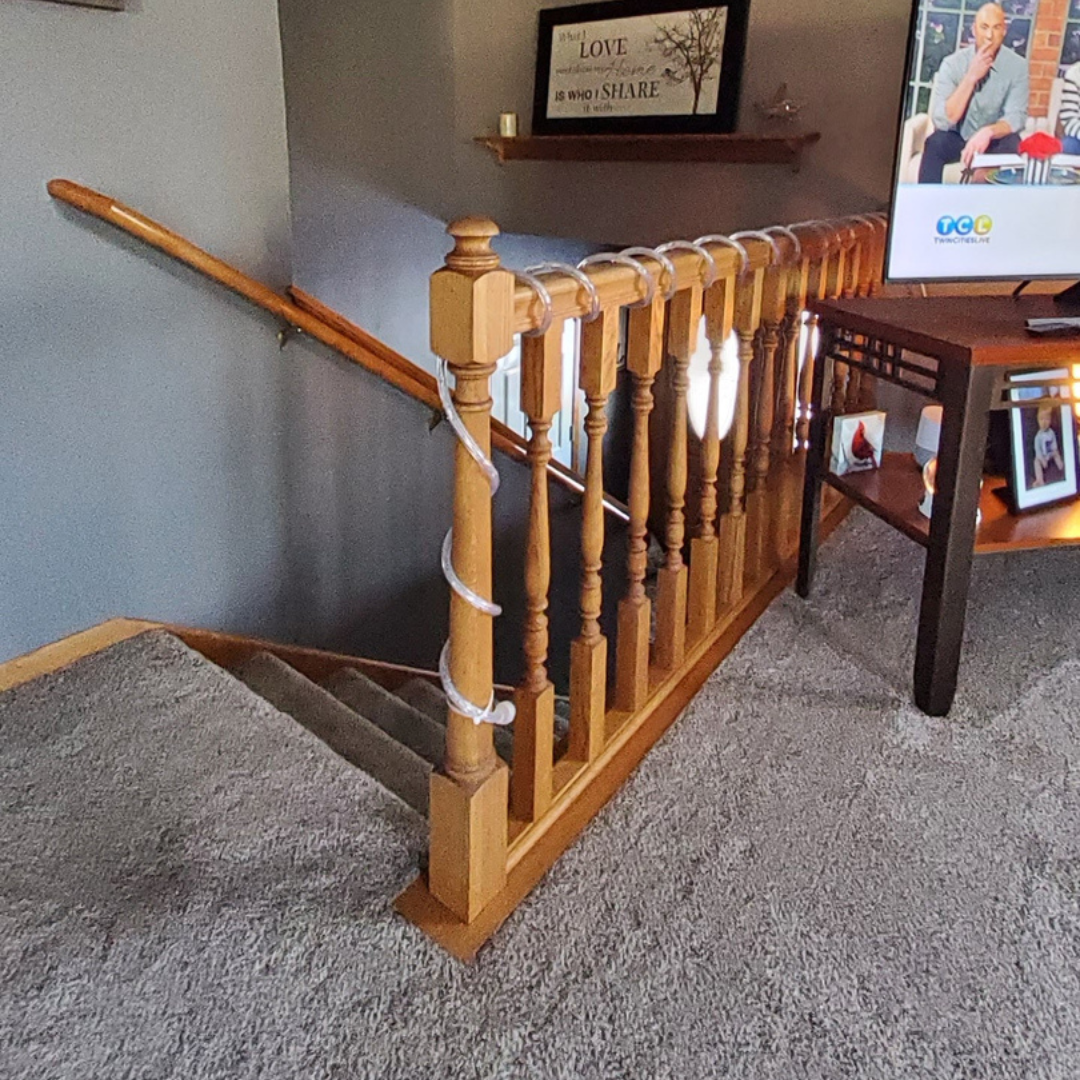 This entry way had a fun look but the homeowner was ready for something new. 