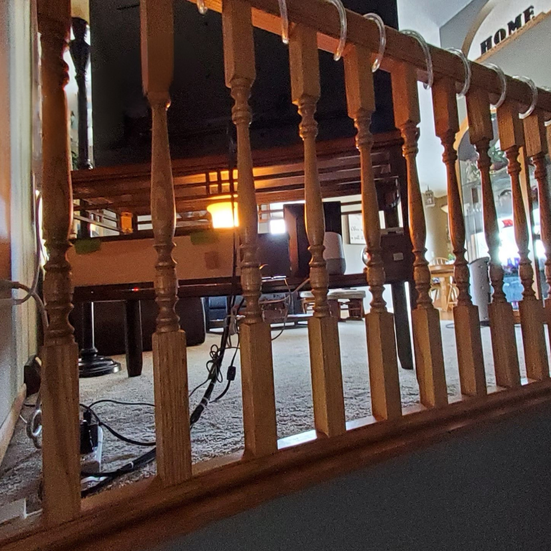 This picture highlights a kitchen ready for a new layout and refresh.  It presents a little dark, and could use brightening.  There is a peninsula that makes an L that could be changed. 