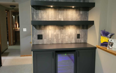 Staircase Refresh + Custom Bar Build  |  Glencoe, MN
