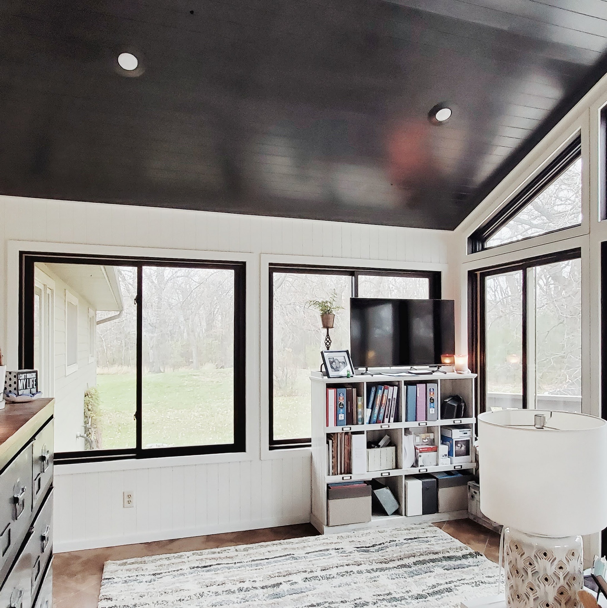 A complete transformation to this porch simply using paint!