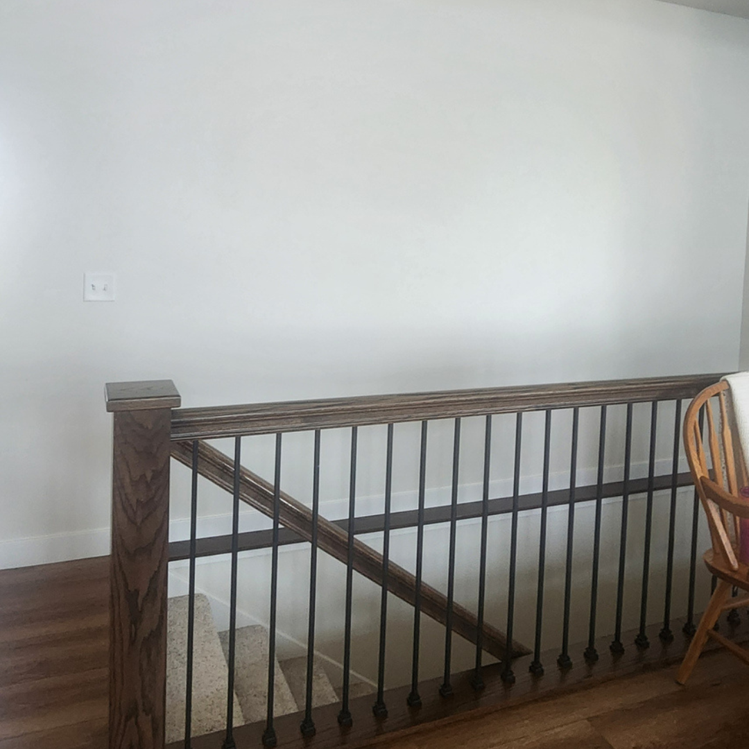 This fireplace is functional but in need of a refresh especially to be cohesive with the rest of the updates happening in the home. Currently, the surround has more of a mosaic tile look. 